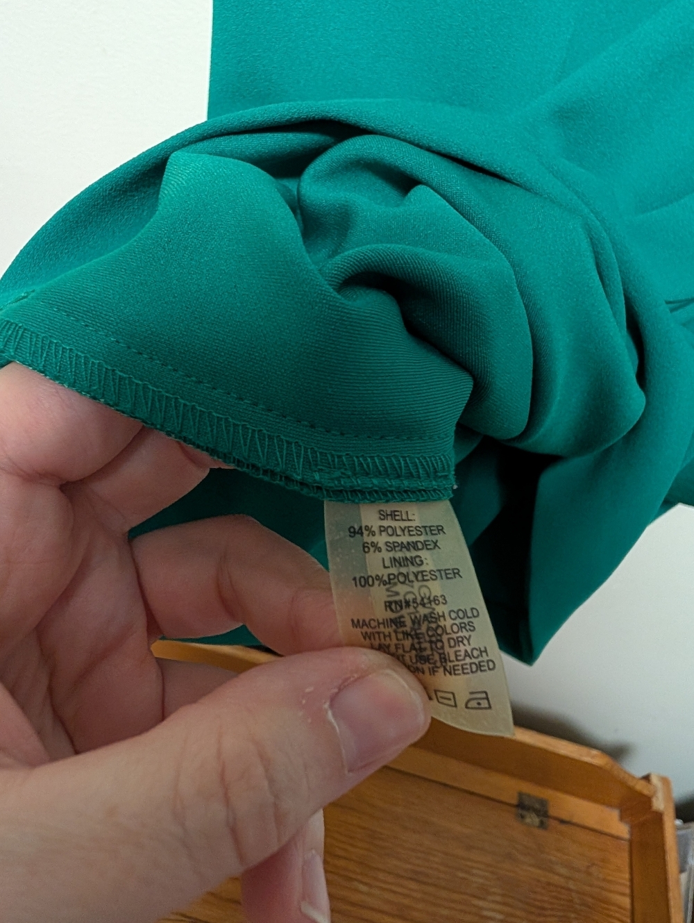 Calvin Klein Sheath Dress Green Size 12 Ruched Midi Career - Picture 3 of 7